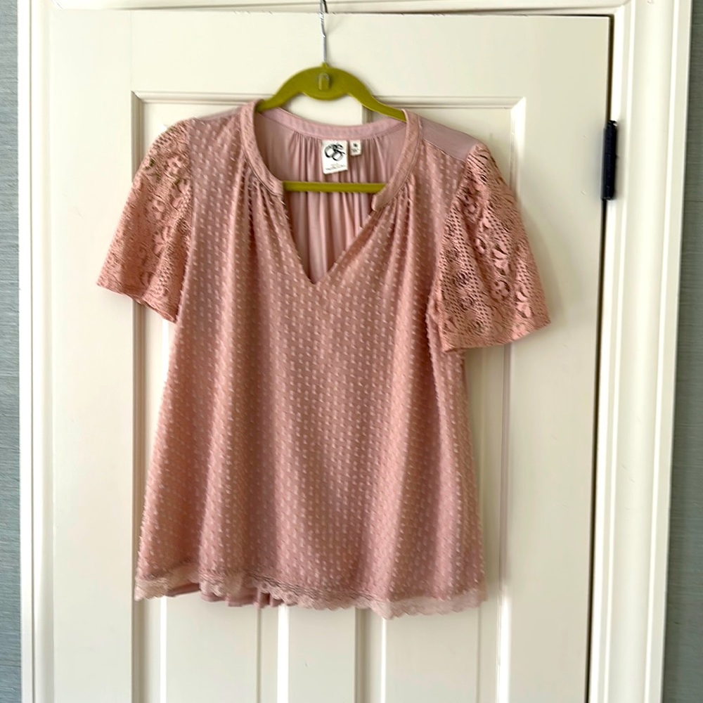 Blush short sleeve top